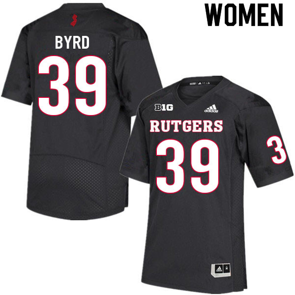 Women #39 Amir Byrd Rutgers Scarlet Knights College Football Jerseys Sale-Black - Click Image to Close